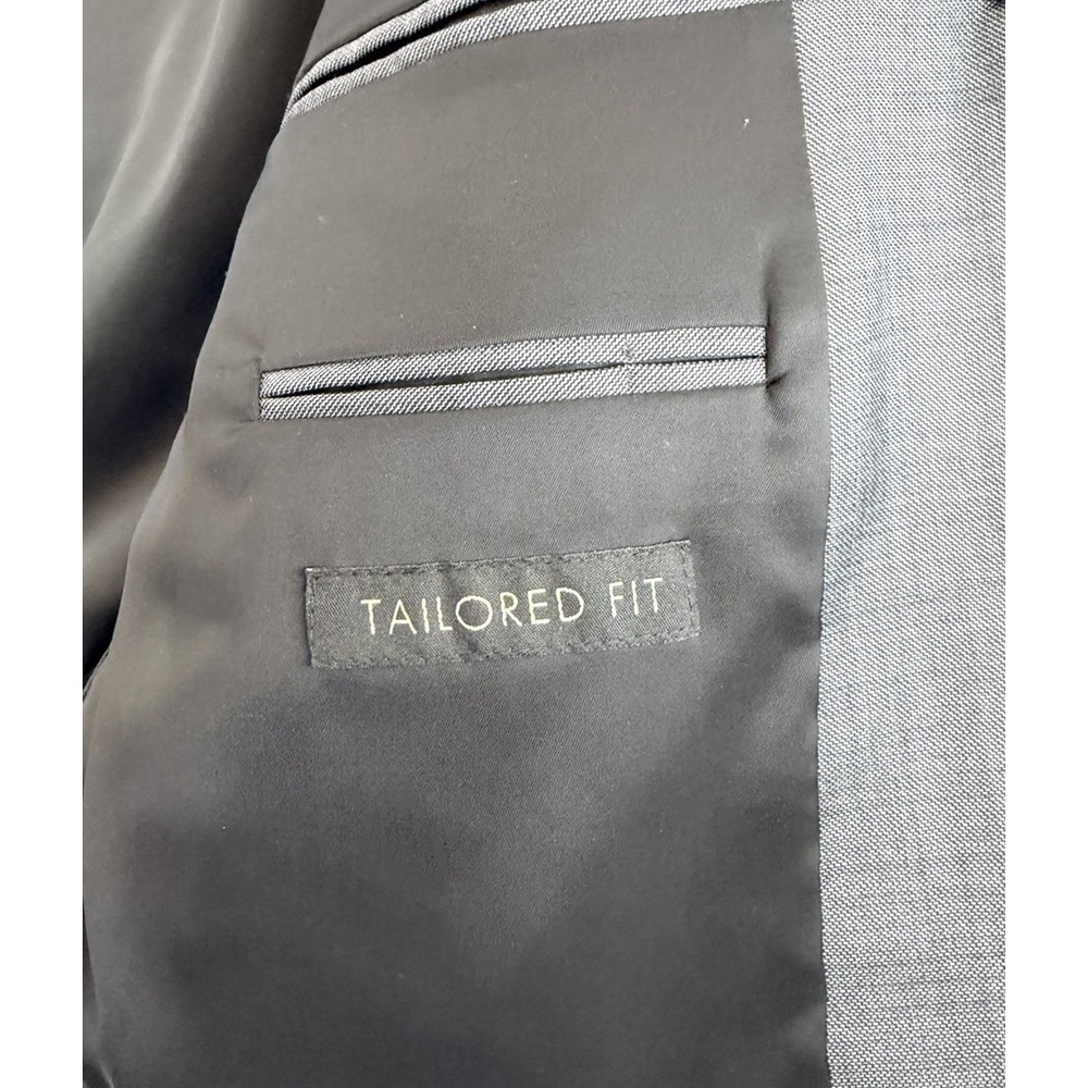 JOS A BANK Traveler's Collection Mens 43L Tailored Fit Wool Blazer Jacket Gray - Picture 5 of 11